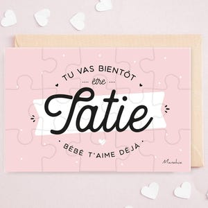 Puzzle tata Tu vas bientôt être tatie, bébé t’aime déjà