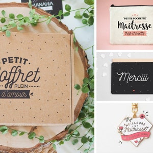 Coffret Maîtresse - Coffret C2 - Maîtresse trop chouette - Manahia -Cadeau fête de fin d'année, cadeau maîtresse, coffret maîtresse