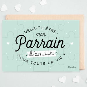 Puzzle parrain Veux-tu être mon parrain d’amour pour toute la vie ?