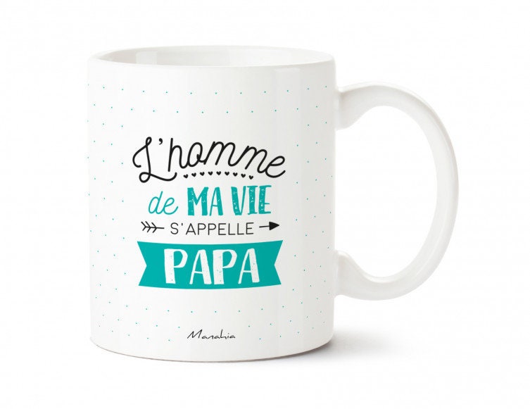 Mug - L'homme de Ma Vie S'appelle Papa | Mug Fête Des Pères, Cadeau Papa, Mug Futur Papa