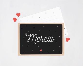 Carte Merciii, carte de remerciement, carte pour dire merci, carte pour remercier, carte merci