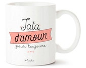 Mug Tata Tata D'amour Pour Toujours Imprimé En France Manahia cadeau Tata,  Annonce Tata, Mug Tante, Cadeau Tante, Cadeau Noel Tata 