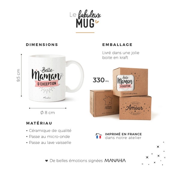 Mug Maman Belle Maman D'exception Imprimé En France Manahia Cadeau