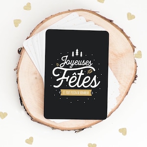 Carte Joyeuses fêtes, carte de voeux, carte joyeux Noël, carte bonne année et meilleurs voeux, carte cadeau noel