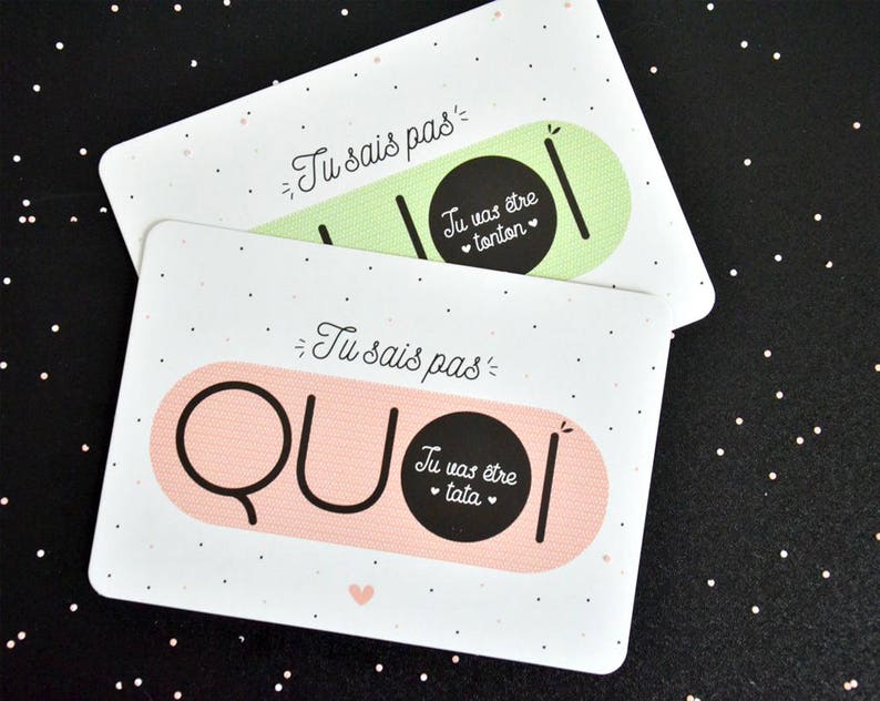 Carte Annonce Grossesse Tonton - Un Grand Marché