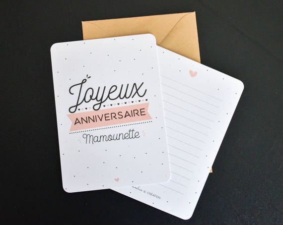 Carte Anniversaire Maman Joyeux Anniversaire Mamounette Etsy Carte Anniversaire Maman Joyeux Anniversaire Mamounette Etsy