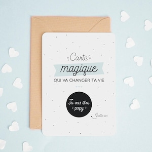 Carte à gratter papy Tu vas être papy