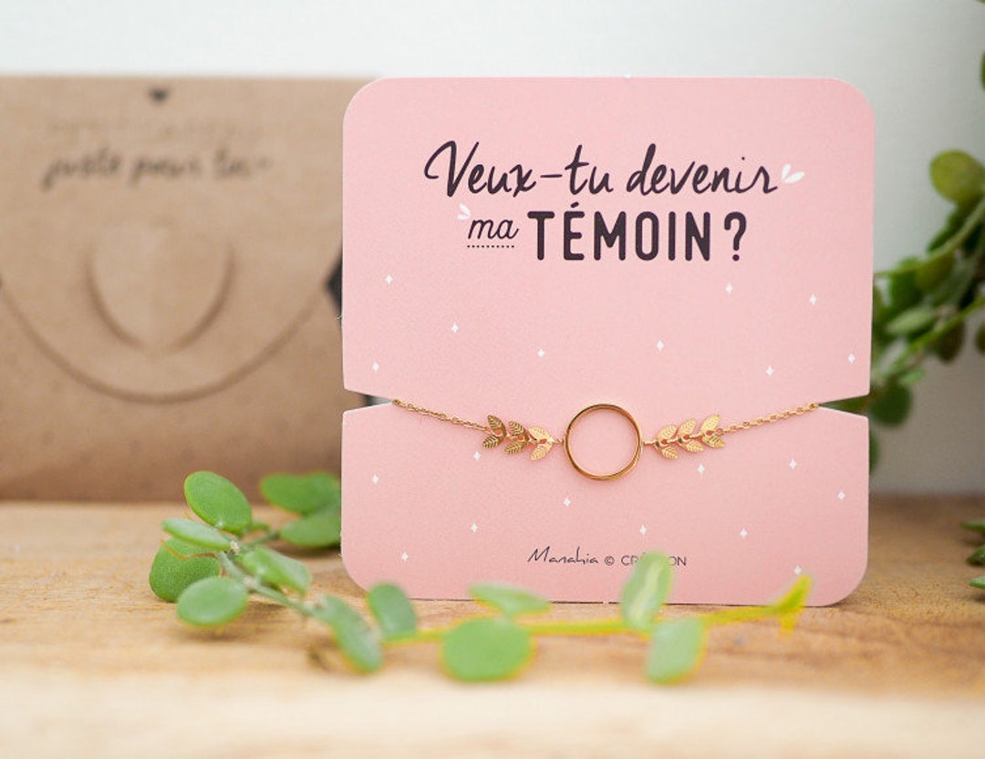 Bracelet témoin Cercle Veux-tu devenir ma témoin Livré avec boite