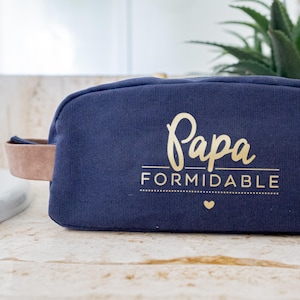 Trousse de toilette - Papa formidable - Manahia - Cadeau papa - cadeau fête des pères - anniversaire papa - cadeau voyage papa - cadeau noel