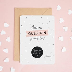 Manahia Carte à gratter marraine - Veux-tu être ma marraine ? Demande Marraine -  Future Marraine - Annonce Baptême - Cadeau Marraine