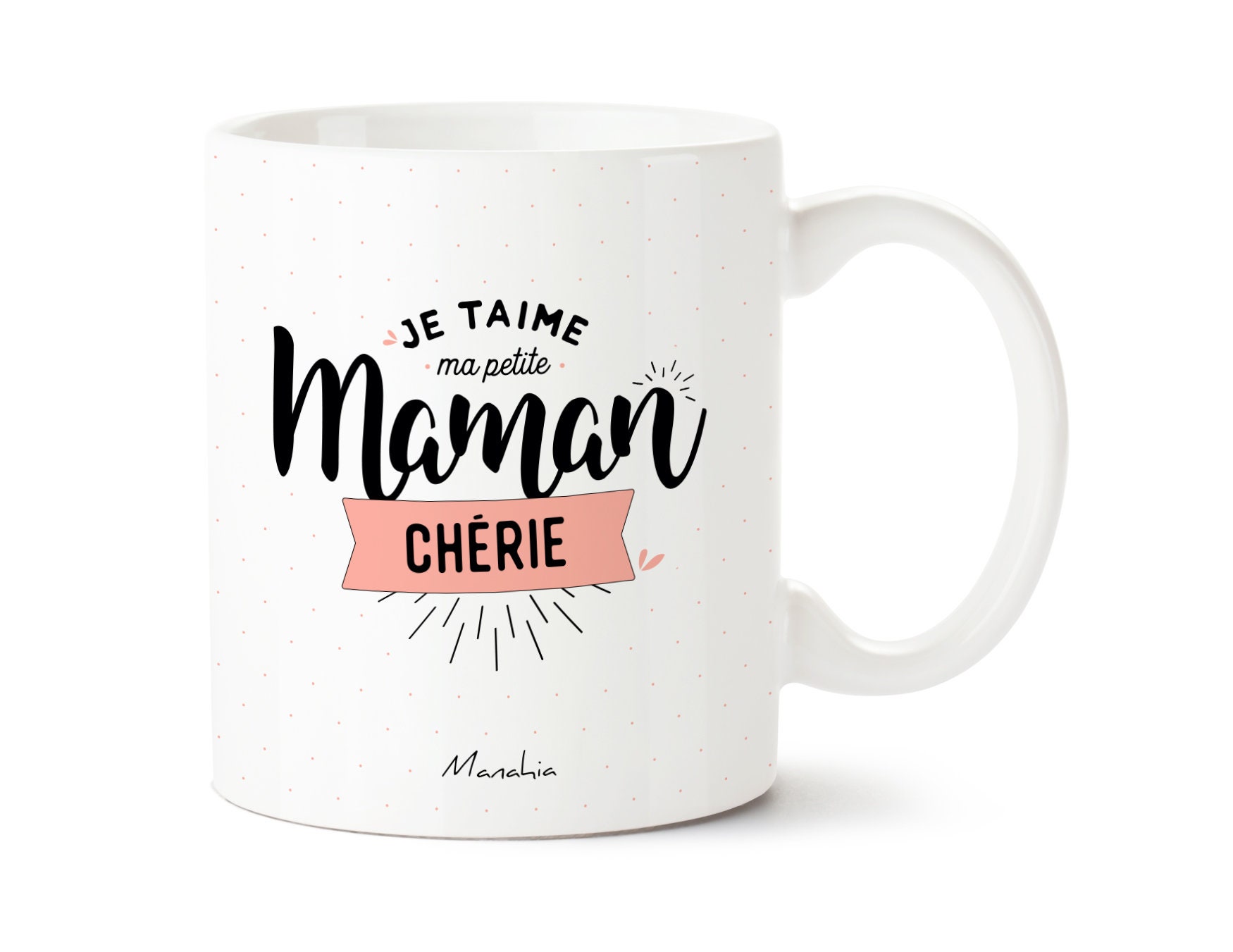 Mug - Je T'aime Ma Petite Maman Chérie | Imprimé en France Cadeau Maman, Cadeau Fête Des Mères, Mug 