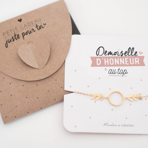 Bracelet - Demoiselle d’honneur au top !  - Livré avec boite cadeau - Acier Inoxydable - Demande demoiselle d’honneur,  annonce EVJF