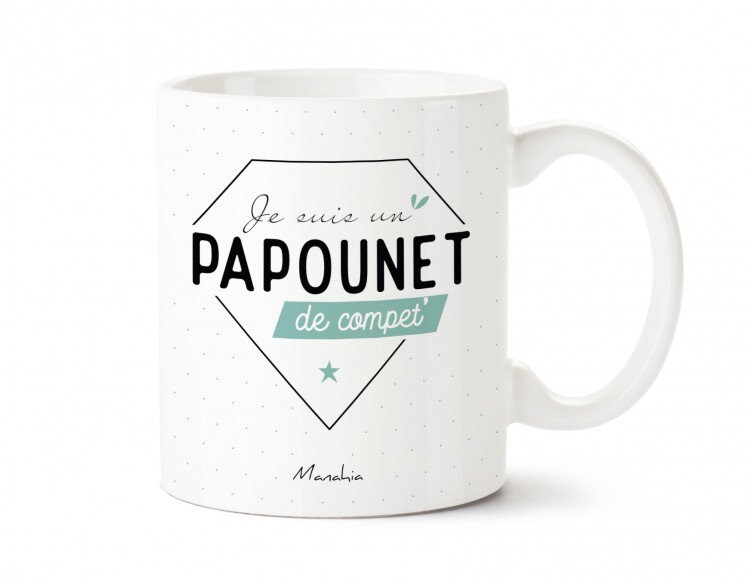 Mug Je Suis Un Papounet de Compet' | Manahia Imprimé en France Cadeau Fete Des Pères - Pour Papa Tas