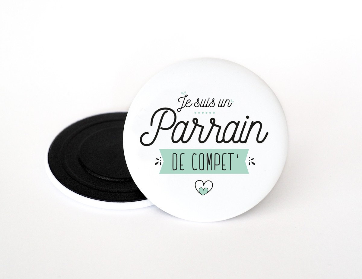 Magnet Parrain | Je Suis Un Parrain de Compet' Magnet Pour Parrain, Cadeau Baptême, Parrain