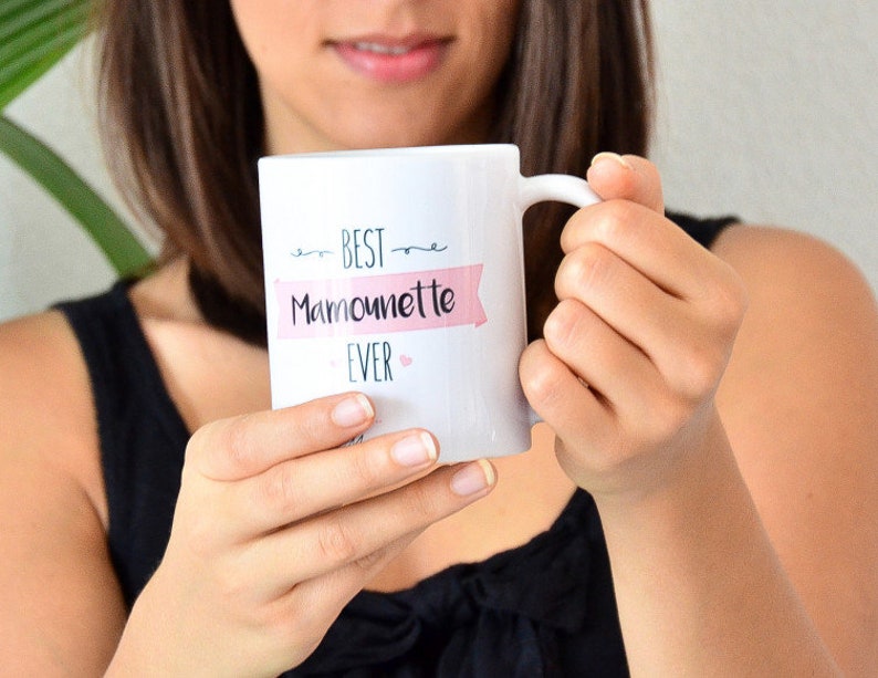 Mug maman Best Mamounette ever Imprimé en France Manahia Cadeau maman, tasse maman, fête des mères, cadeau noël maman image 5