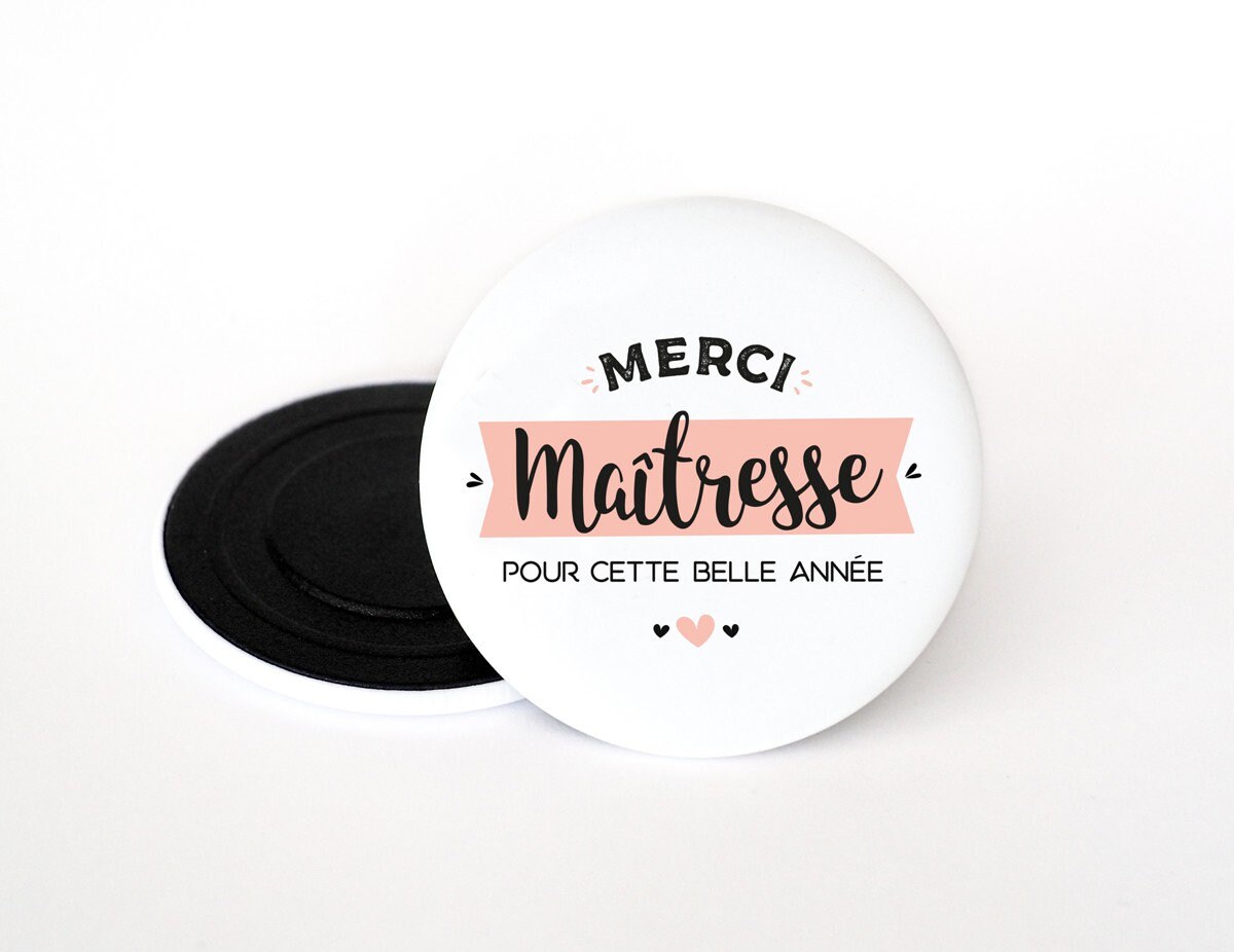 Magnet Maitresse | Merci Maîtresse Pour Cette Belle Année Magnet Maitresse, Cadeau Fin d'année, Maît