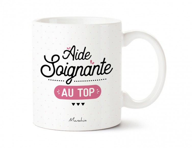 Mug - Aide-Soignante | Au Top Cadeau Pour Aide Soignante, Mug Aide-Soignante