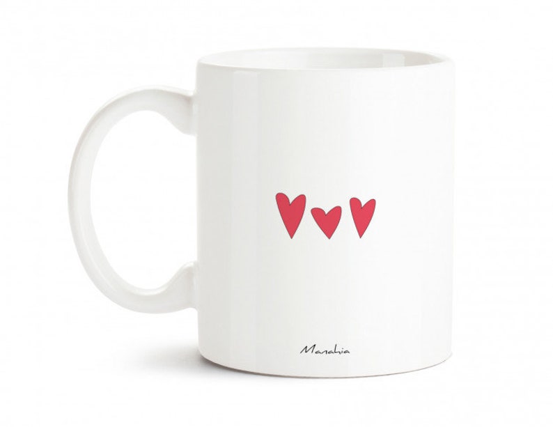 Mug je t'aime Je t'aime encore plus qu'à la folie Imprimé en France Manahia Cadeau Saint Valentin, mug chérie, mug chéri image 2