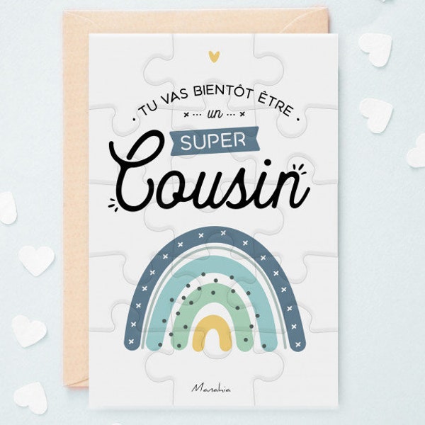 Puzzle Cousin Tu vas bientôt être un super cousin