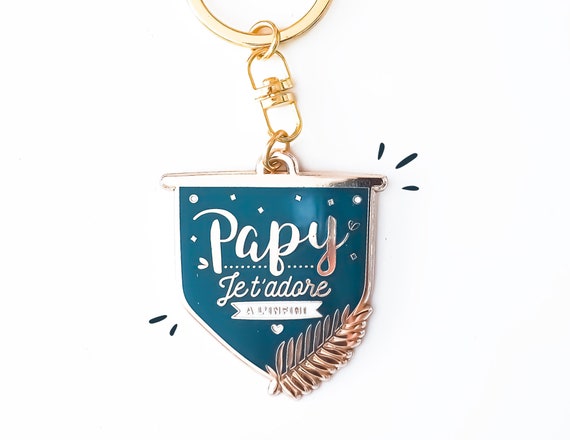 Cadeau Bapt/ême, f/ête des p/ères, anniversaire, No/ël /… Papa je tadore Porte Clef
