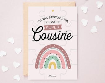 Puzzle Cousine Tu vas bientôt être une super cousine