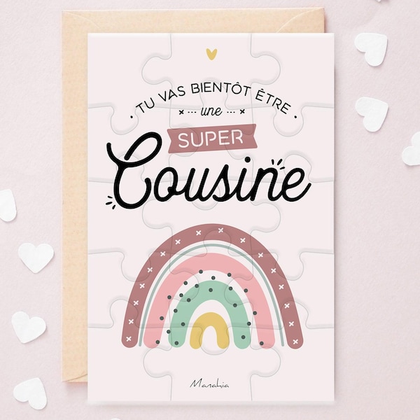 Puzzle Cousine Tu vas bientôt être une super cousine
