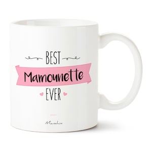 Mug maman Best Mamounette ever Imprimé en France Manahia Cadeau maman, tasse maman, fête des mères, cadeau noël maman image 1