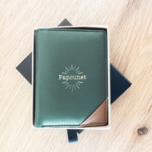 Porte monnaie - Papounet - Cadeau papa, fête des pères, meilleur papa, porte monnaie personnalisé papa