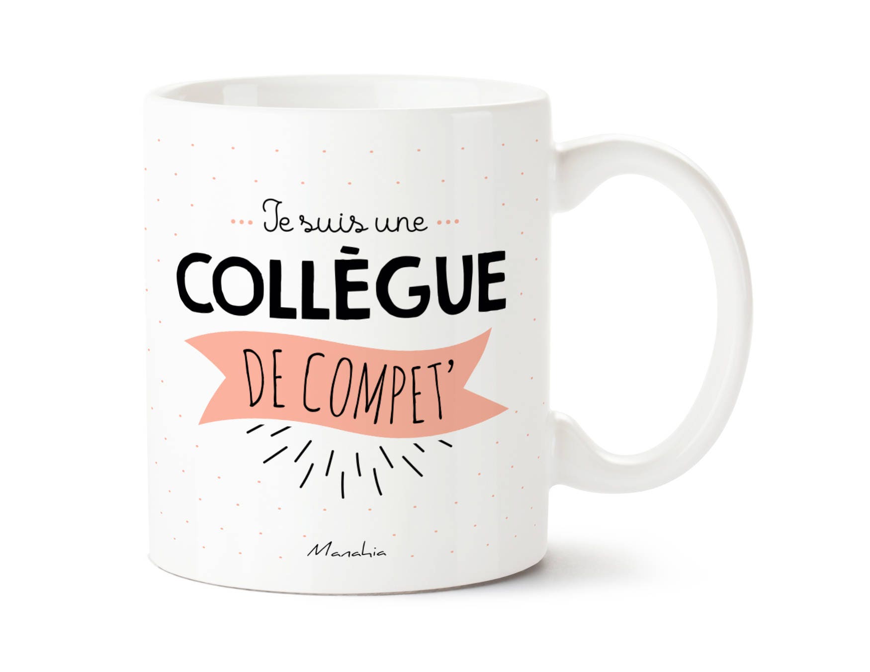 Mug Collègue Rose | Je Suis Une de Compet' Mug Travail, Cadeau Travail