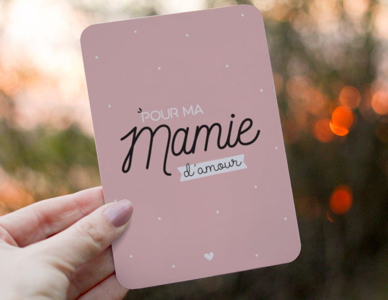 Carte Pour ma mamie d'amour, carte mamie, fête des grands mères, carte anniversaire mamie, carte noel mamie, carte cadeau mamie image 3