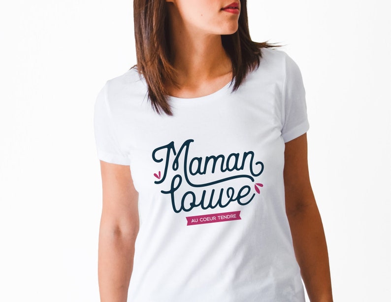 Tshirt femme Maman louve au cœur tendre image 2