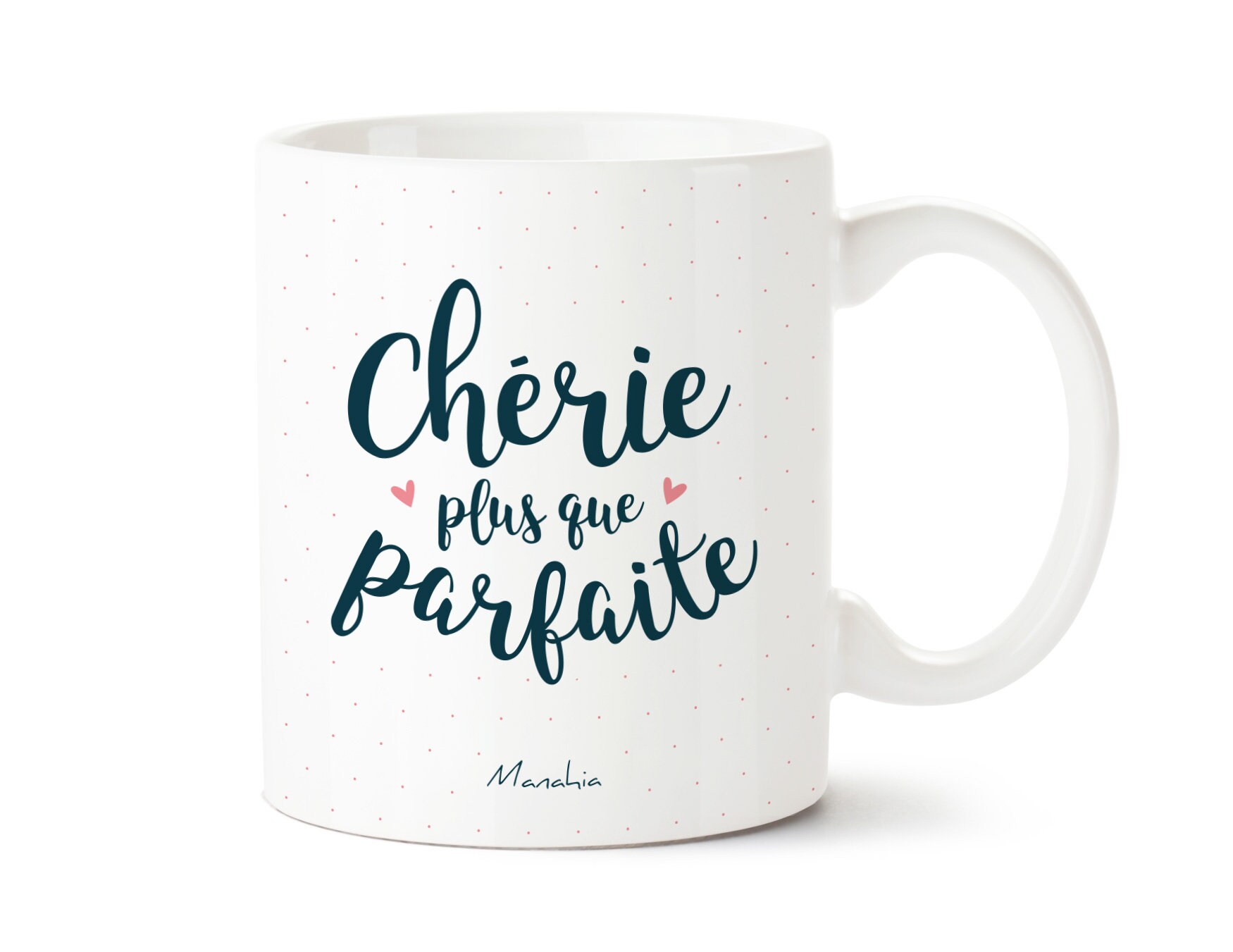 Mug Chérie Plus Que Parfaite | Mug Saint Valentin , Cadeau Femme Dire Je T'aime