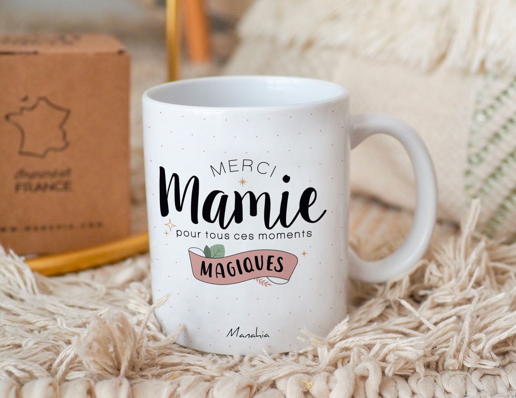 Manahia Mug Cadeau Belle mère - Belle Maman d'exception - Avec Boite Kraft  - Imprimé en France - 330