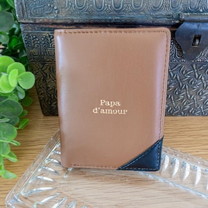 Porte monnaie - Papa d'amour - cadeau personnalisé pour papa, meilleur papa, fête des pères, porte carte homme