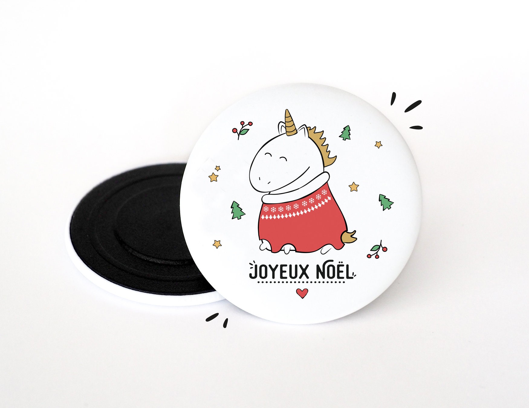 Magnet Licorne de Noël | Joyeux Noël Decoration Noel, Licorne