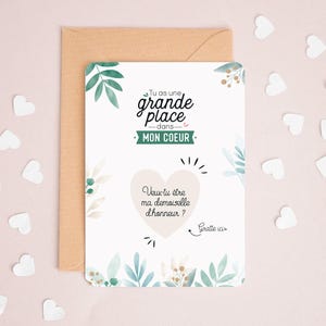 Manahia Carte à gratter -Coeur- Veux-tu être ma demoiselle d'honneur ? Demande demoiselle d'honneur - Annonce demoiselle d'honneur - Mariage