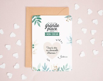 Manahia Carte à gratter -Coeur- Veux-tu être ma demoiselle d'honneur ? Demande demoiselle d'honneur - Annonce demoiselle d'honneur - Mariage