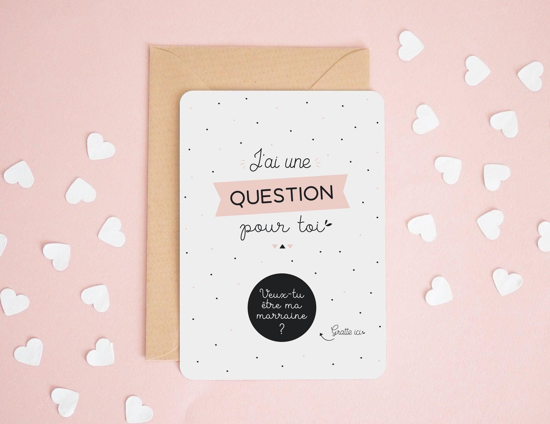 Lot de 2 cartes à gratter marraine et parrain - Etsy France