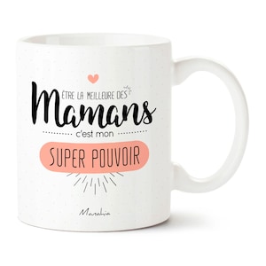 Mug maman Maman super pouvoir Imprimé en France Manahia Cadeau maman, tasse maman, fête des mères image 1