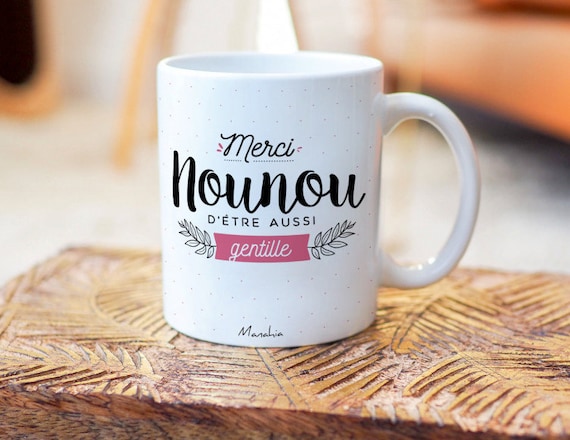 Cadeau nounou  Idée cadeau de mug pour nounou merci