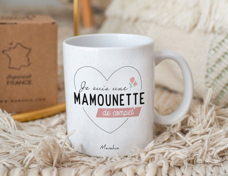 Mug maman Mug Mamounette de compet' Imprimé en France Manahia Cadeau maman, tasse maman, fête des mères, cadeau noël maman image 4