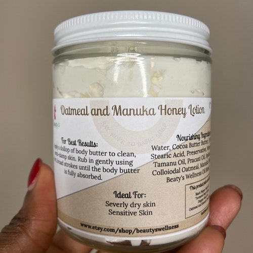 Oatmeal and Manuka Honey Lotion Etsy
