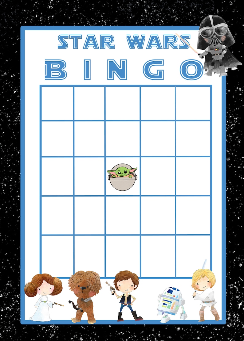 Star Wars Baby Shower Games Pack, Bingo, Digital Downloads, Unscramble