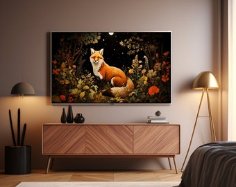 Fox in the Forest Samsung Frame Tv Art. Fantasy, Whimsical, Vixen, Art For Tv, Frame TV Pictures, Digital Wallpaper Instant