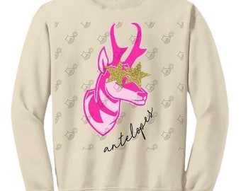 Preppy Pink Antelopes Sweatshirt