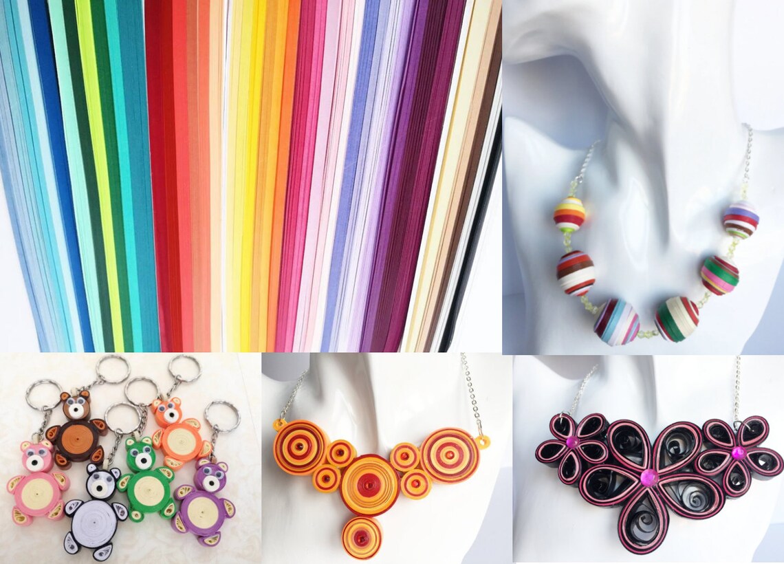 4mm 4400 Quilling Paper Strips Large Set XXL Starter Pack 44 Etsy