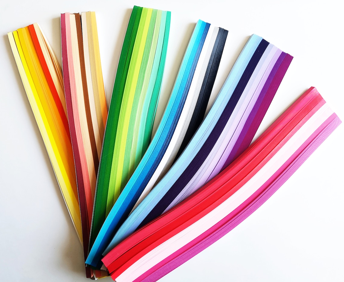 5mm 2200 Quilling Paper Strips Large Set XXL Starter Pack 44 Etsy
