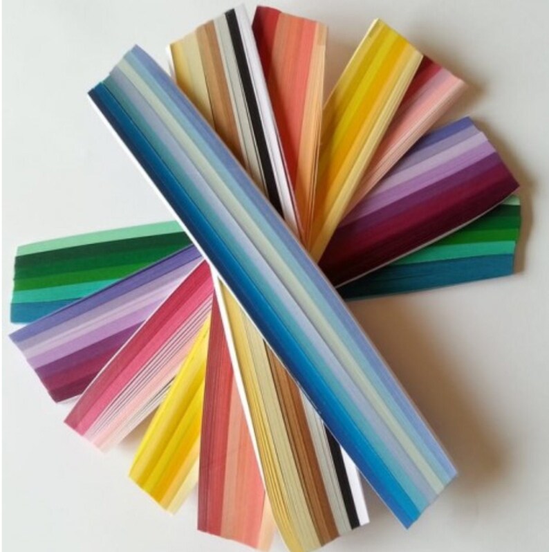 5mm 2200 Quilling Paper Strips Large Set XXL Starter Pack 44 Etsy
