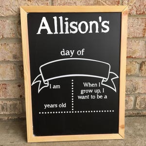 Personalized first/last day of school chalkboard