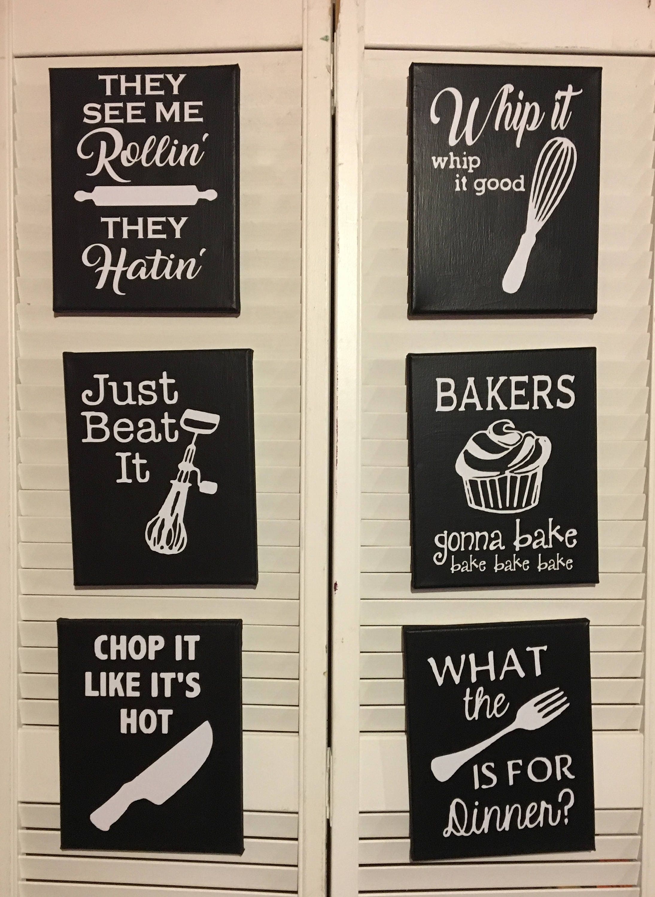 JennyGems Funny Kitchen Signs, This Kitchen is for Dancing, 6x13 Hanging  Wood Wall Decor Signs, Farmhouse Kitchen Decor, Kitchen Decorations, Funny